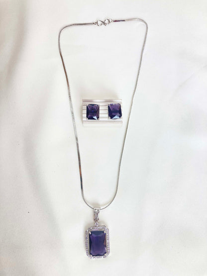 Purple Zoya Pendent Set