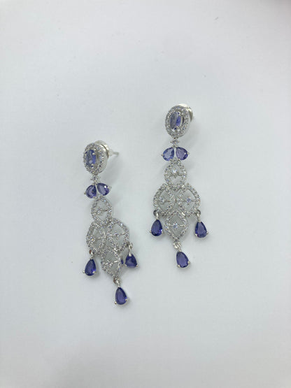 Purple Rebecca Zirconia Jewellery Set