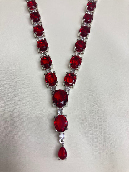 Red Scarlett  Zirconia Jewellery Set