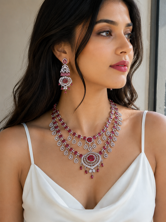 Ruby Fiona Zirconia Jewellery Set
