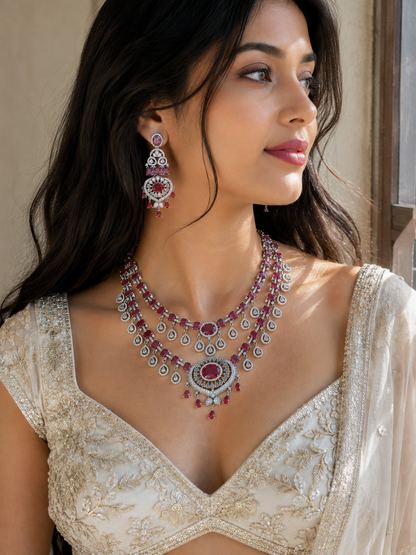 Ruby Fiona Zirconia Jewellery Set