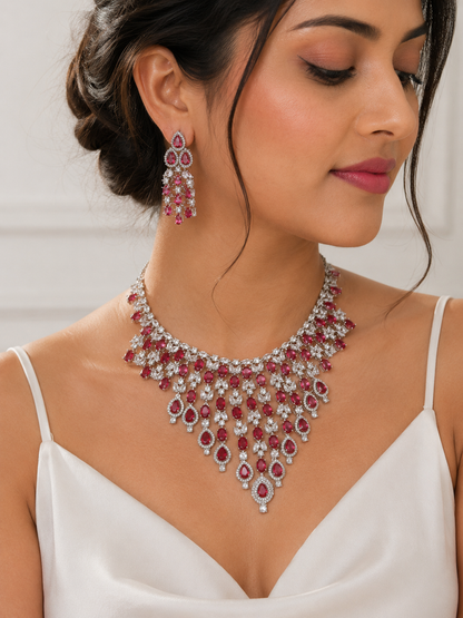 Ruby Megan Zirconia Jewellery Set