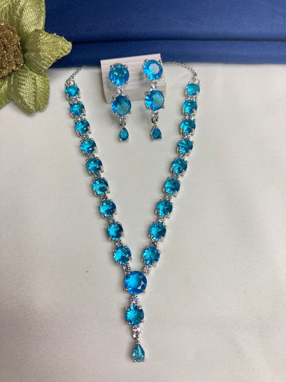 Aqua Scarlett Zirconia Jewellery Set