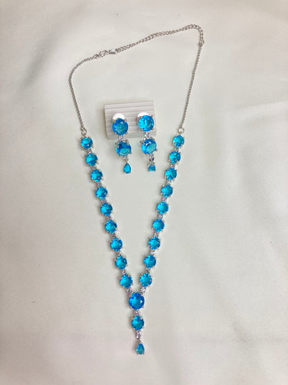 Aqua Scarlett Zirconia Jewellery Set