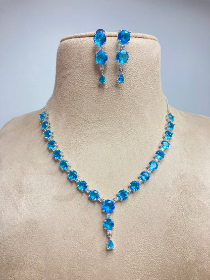 Aqua Scarlett Zirconia Jewellery Set