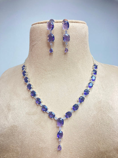 Purple Scarlett Zirconia Jewellery Set