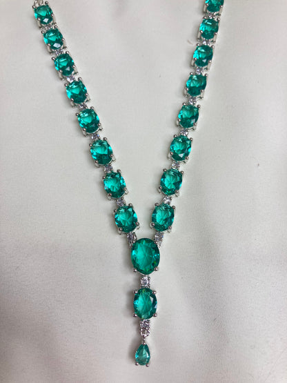 Rama Green Scarlett Zirconia Jewellery Set