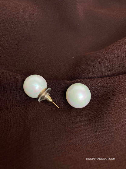 White Sera Studs