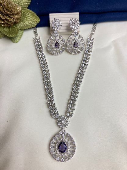 Purple Sienna Zirconia Jewellery Set
