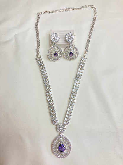 Purple Sienna Zirconia Jewellery Set