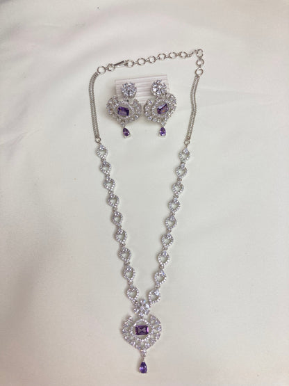Purple Sophia Zirconia Jewellery Set