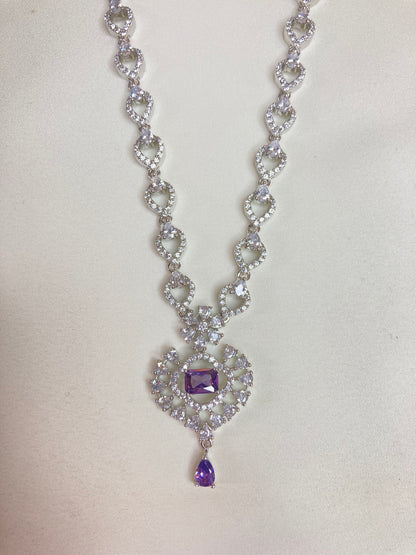 Purple Sophia Zirconia Jewellery Set