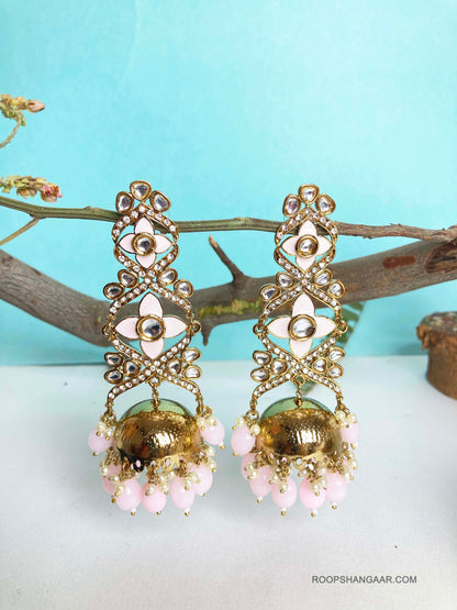 Pink Taruni Jhumkis