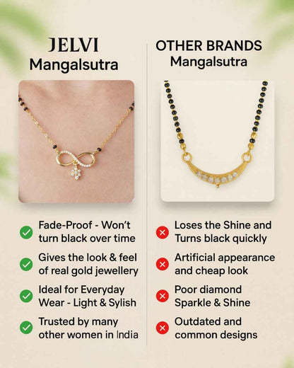 Minimalist 18K Gold Plated Ishita Mangalsutra with Modern Twist