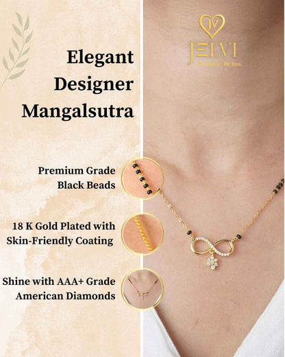 Minimalist 18K Gold Plated Ishita Mangalsutra with Modern Twist