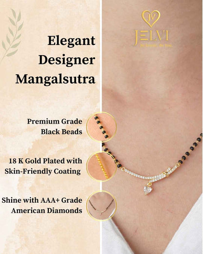 Tanisha's Favourite - 18 Carat Gold Plated Diamond Mangalsutra