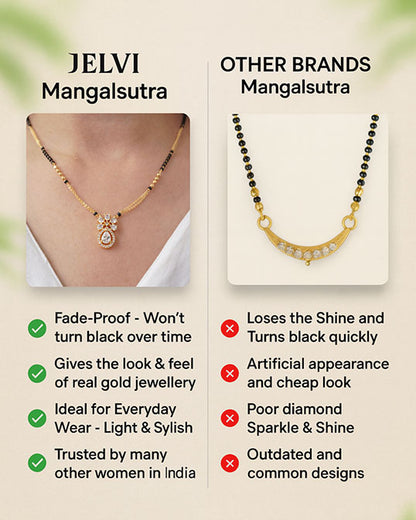 18 Carat Gold Plated Rhea Style Mangalsutra