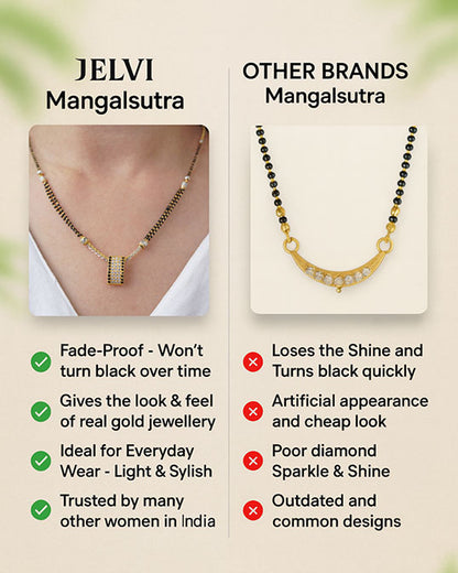 Jelvi's 18 Carat Gold Plated Mangalsutra for Women