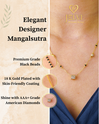 Traditional Yet Stylish Nitya Mangalsutra in 18K Gold