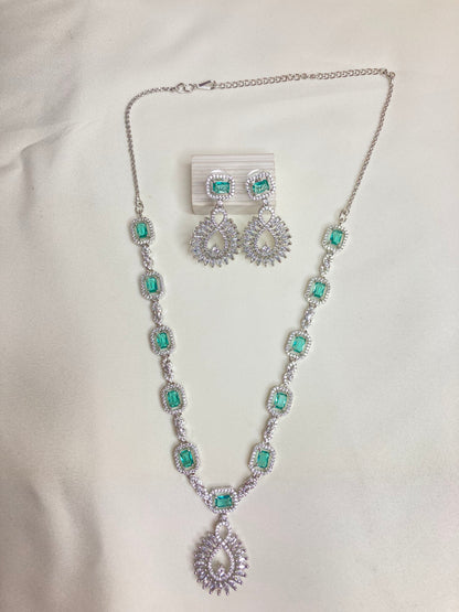 Rama Green Zoe Zirconia Jewellery Set