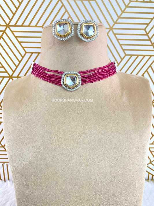 Ruby Rishika Choker Kundan Necklace Set