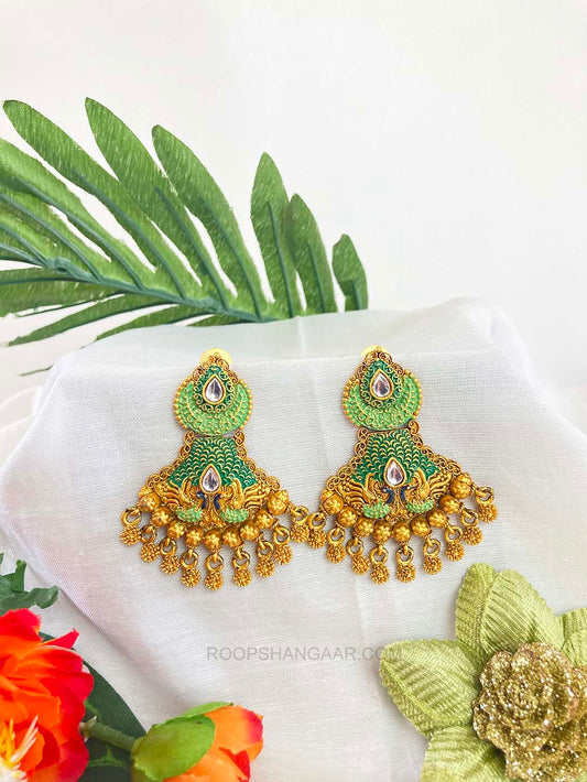 Green Parot Morni Chandbalia Earrigs