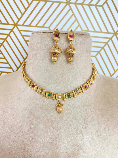 Multicolor Misha Jewellery Set