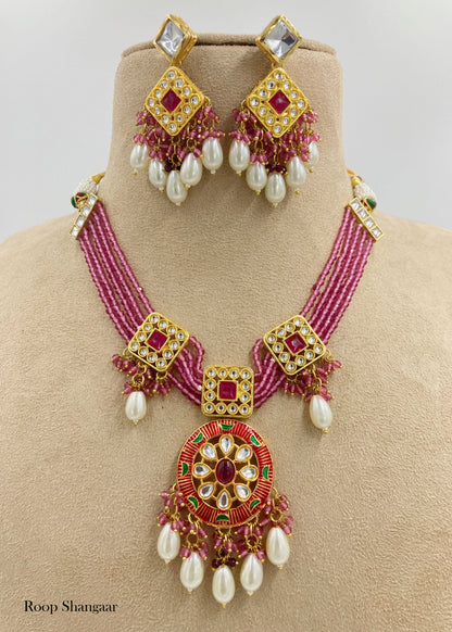 Pink Mita Jewellery Set