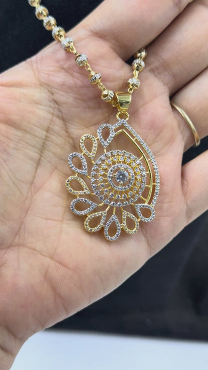 Sharvika 18K Gold Plated Pendent Set
