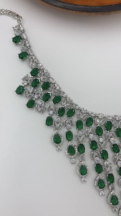 Emerald Green Megan Zirconia Jewellery Set