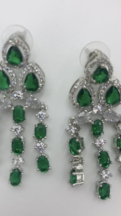Emerald Green Megan Zirconia Jewellery Set