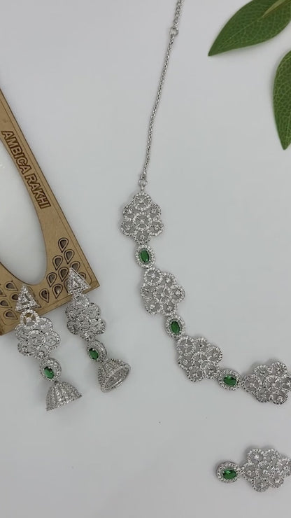 Green Keira Zirconia Jewellery Set