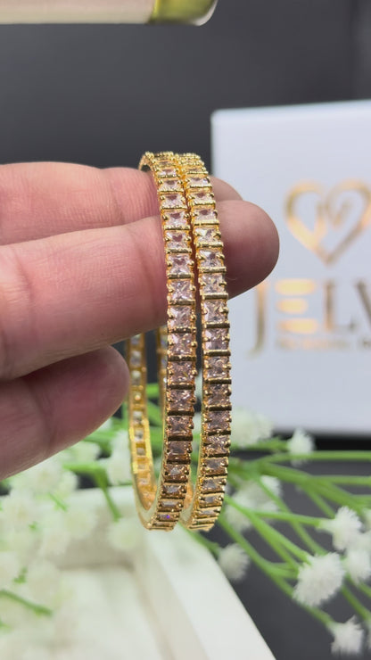 Navya Gold Plated AD Bangles for Women