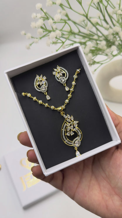 Ishvanya 18K Gold Plated Pendant Set
