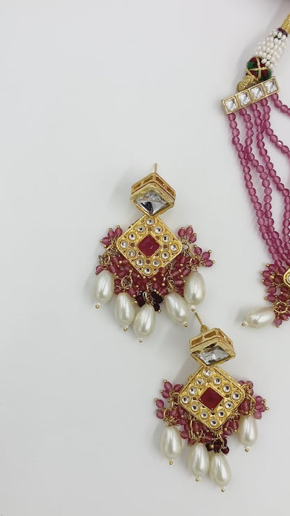 Pink Mita Jewellery Set