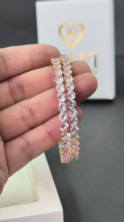 Aadhya Gold Plated AD Bangles for Women