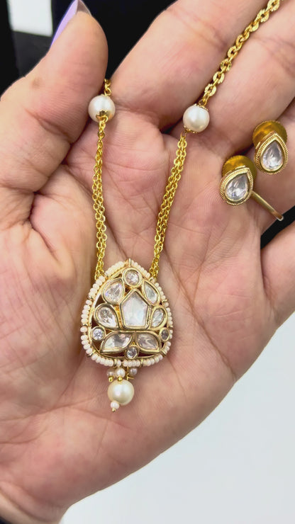 Ruhani Moissanite Pendant Set with Mala