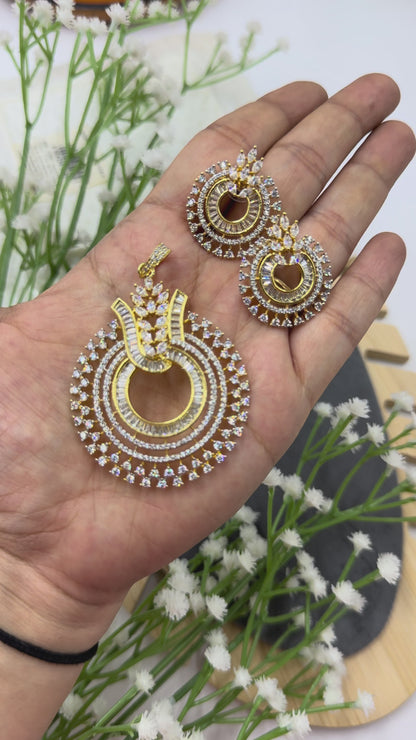 Tivyara 18K Gold Plated Pendent Set