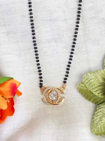 White Rose Gold Anushka Mangalsutra